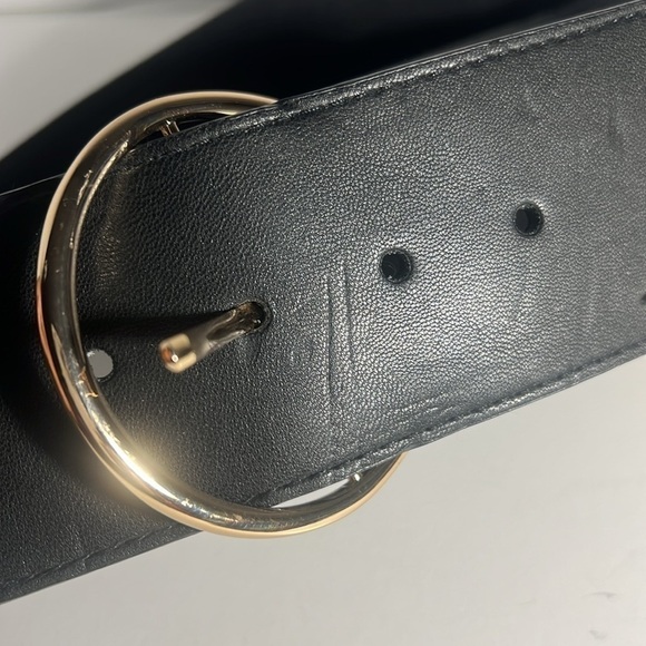 Nine West black elastic belt size M/L - Picture 3 of 7